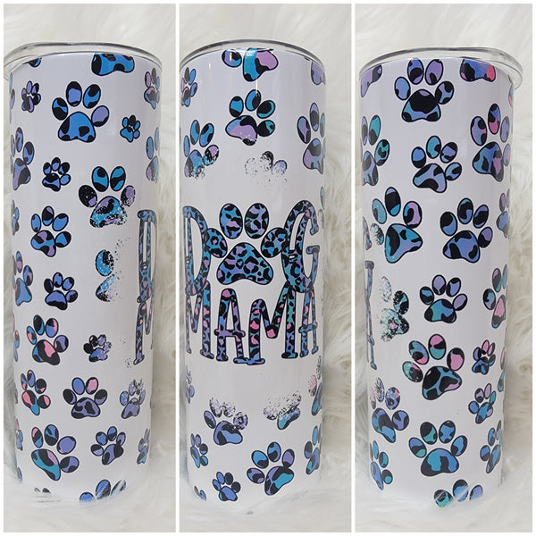 Dog Mama Blue Tumbler