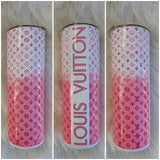 Pink & White LV Tumbler