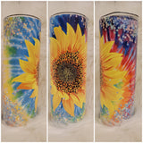 Tye Dye Sunflower Tumbler