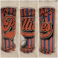 Phillies Baseball Tumbler