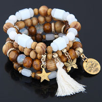 Wood Bead Bracelet Set