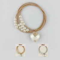 Pearl Heart Bracelet Sets