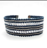 Woven Blue Boho Bracelet