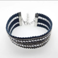 Woven Blue Boho Bracelet