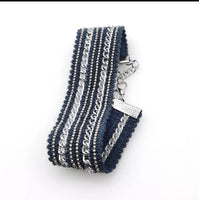 Woven Blue Boho Bracelet