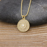 Boho Gold Circle Necklace