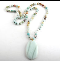 Amazonite All Natural Stone Necklace