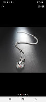 Black w/ Multi Color Stones Antique Silver Necklace