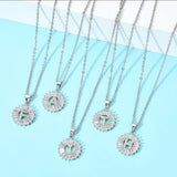 Initial Diamond Silver Necklace