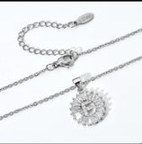 Initial Diamond Silver Necklace