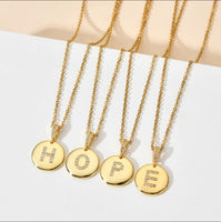 Gold Bling Initial Necklace