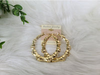 Gold Bamboo Hoops