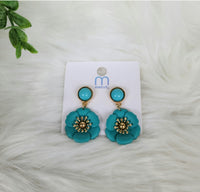 Blue Flower Earrings