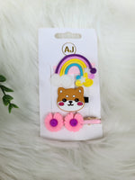 Dog 3 Piece Hair Clip Set