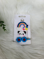 Panda 3 piece Hair Clip set