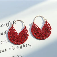 Red Filigree Earrings