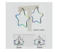 Rainbow Star Hoops