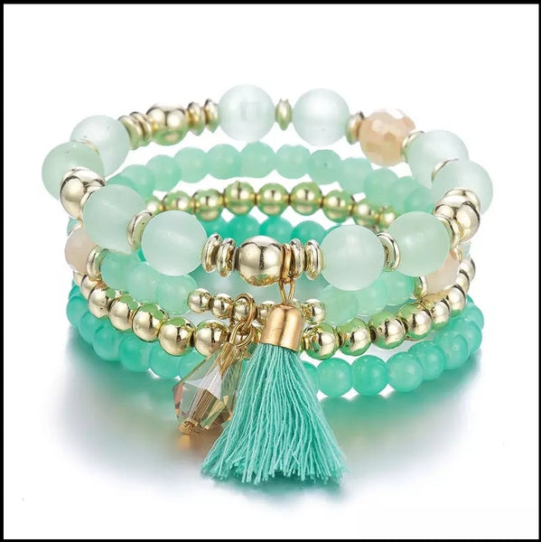 Boho Green Bracelet Set