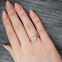 Rose Gold Champagne Ring Set