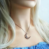 Twisted Moon Moonstone Necklace