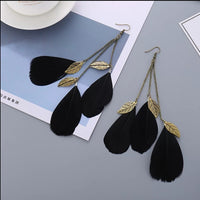 Long Feather Earrings