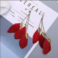 Long Feather Earrings