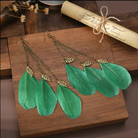 Long Feather Earrings