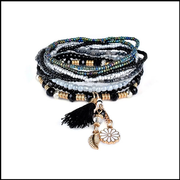 Boho Multi Layer Charm Bracelet