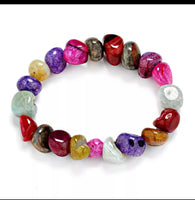 Natural Cracked Agate Bracelet