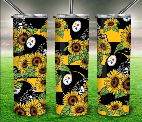 Steelers Sunflower 20 oz Tumbler