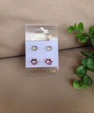 Cubic Zirconia Hearts Earring Set