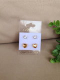 Cubic Zirconia Hearts Earring Set