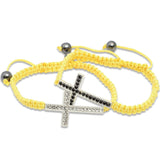 Adjustable Woven Cross Bracelet