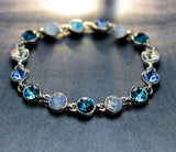 Round Crystal Silver Bracelet