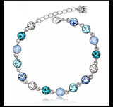 Round Crystal Silver Bracelet