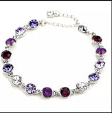 Round Crystal Silver Bracelet