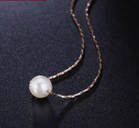 Rose Gold Pearl Necklace