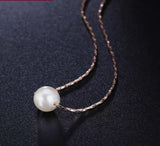 Rose Gold Pearl Necklace