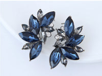 Navy & Grey Diamond Earrings