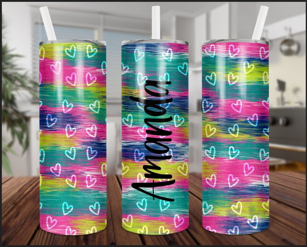 Colorful Hearts Tumbler