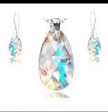 Aurora Borealis Crystal Necklace Set