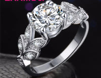 Leaf Design Cubic Zirconia S925 Ring