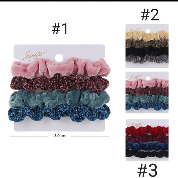 Velvet & Sparkles Scrunchie Set