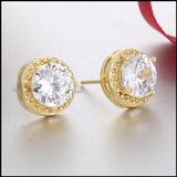 Cubic Zircon 8mm Stud Earrings