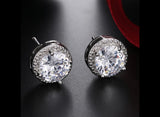 Cubic Zircon 8mm Stud Earrings