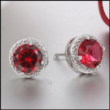 Cubic Zircon 8mm Stud Earrings