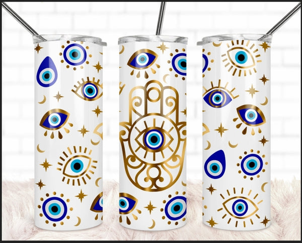 Evil Eye Hamsa Hand Tumbler