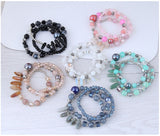 Stone and Bead Multi Layer Bracelet Sets