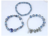 Stone and Bead Multi Layer Bracelet Sets