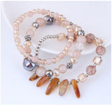 Stone and Bead Multi Layer Bracelet Sets